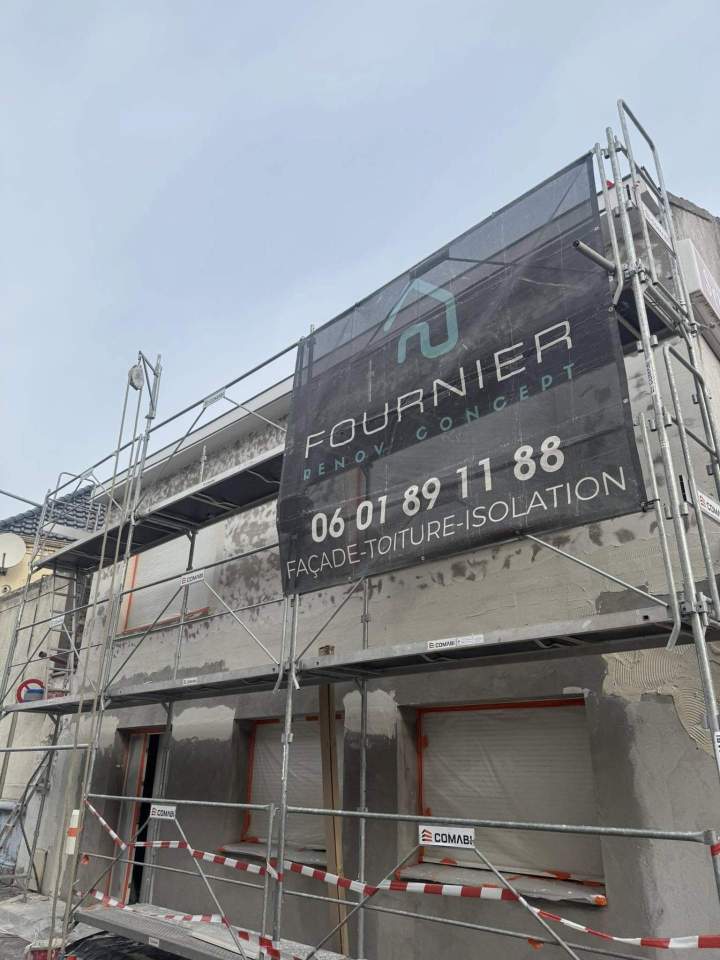 Chantier de rénovation de façade Côte d'Opale